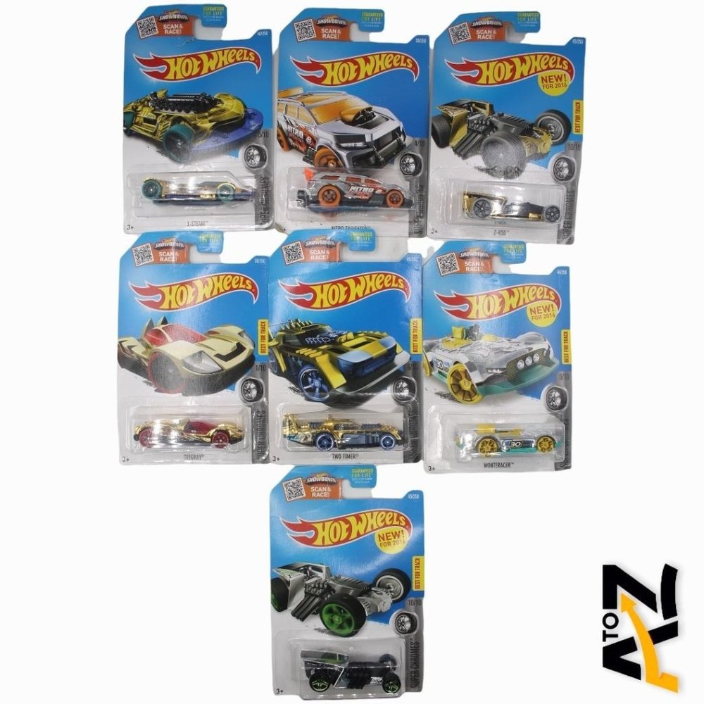 Lot Of 7 2015 Hot Wheels Super Chromes 1:64 Mattel